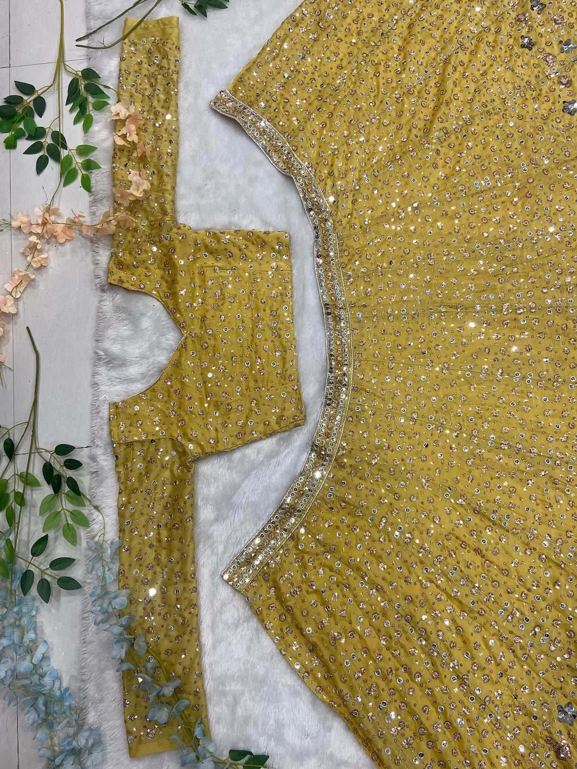 Beautiful Classic Style Indian Rangoli Silk Lehenga Choli With Dupatta image 8