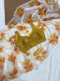 Smooth Georgette With Sequence Work  Saree & Blouse image 9