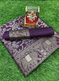 Banarasi Soft Silk Saree With Blouse image 8