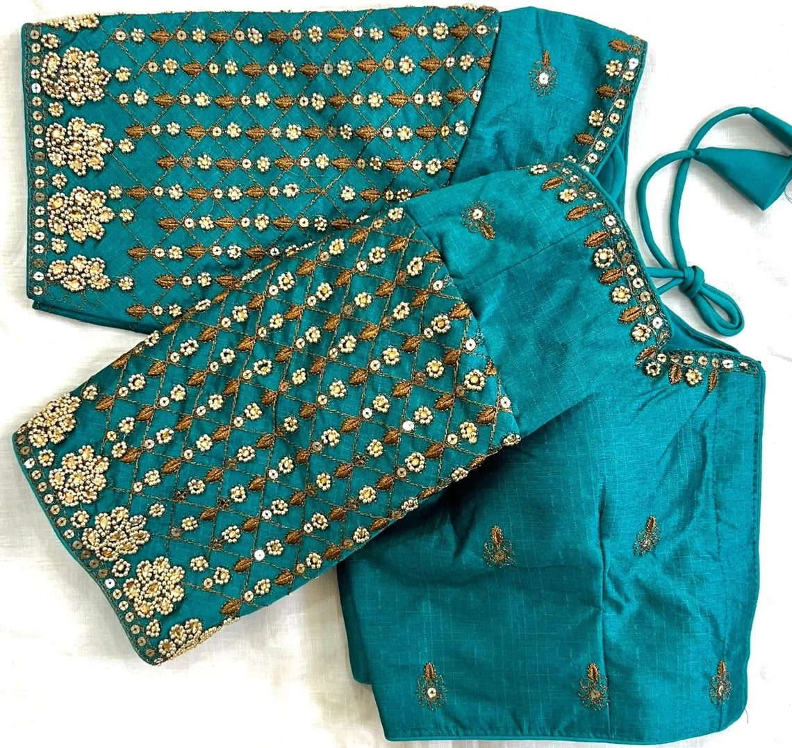 New & Khatli Work Fancy Blouse & Heavy Silk Blouse image 8