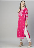 Full Stitched Cotton Embroidery Work Kurti & Top image 1