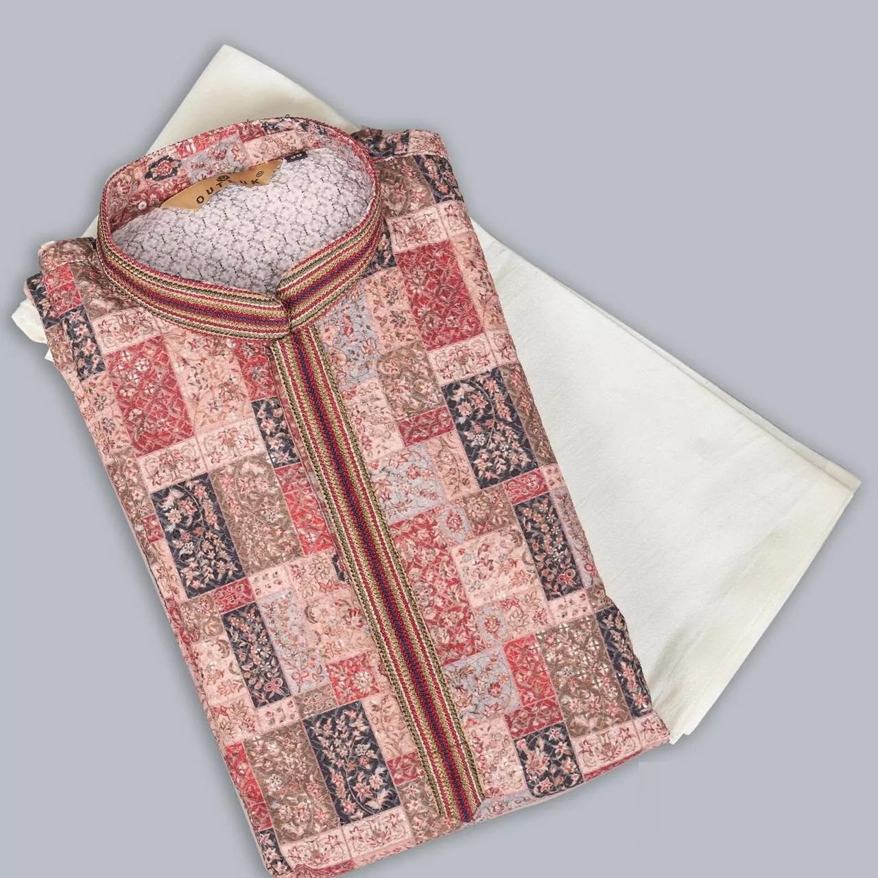 Designer Heavy Cotton Men'S Kurta Pajama Set image 4