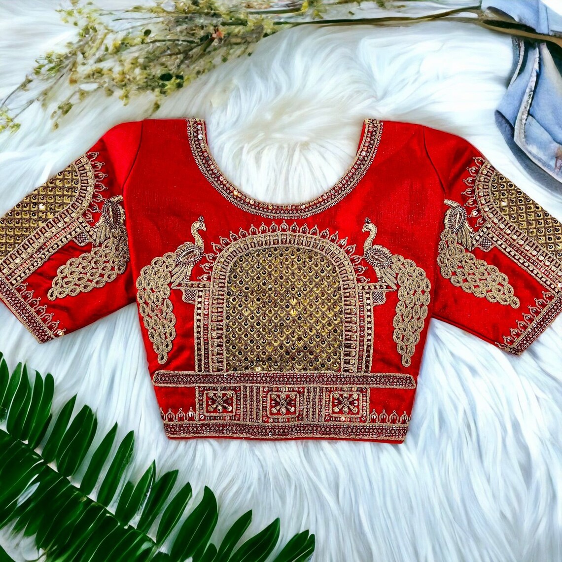 Silk Embroidery Work Blouse image 10