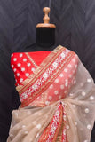 Heavy Organza Silk Party Wear Saree & Blouse image 8