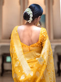 Women's Banarasi Soft Silk Saree With Blouse image 7
