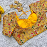 Pure Georgete Heavy Coading Work Blouse Designer Saree Blouse image 3