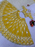 Soft Net Thread Sequence Work Lehenga Blouse Dupatta image 8
