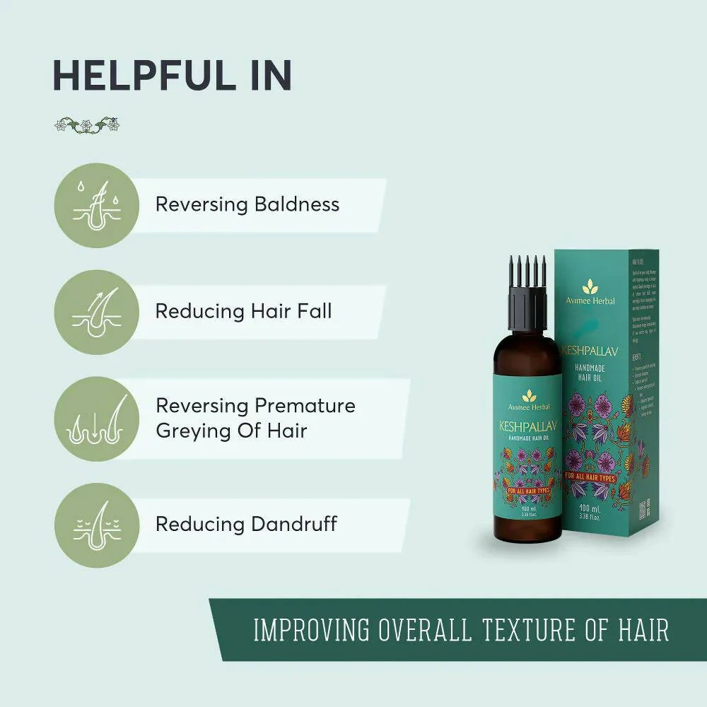 Avimee Herbal Keshpallav Hair OilRosemary & Bringraj Oil -100 ml image 6