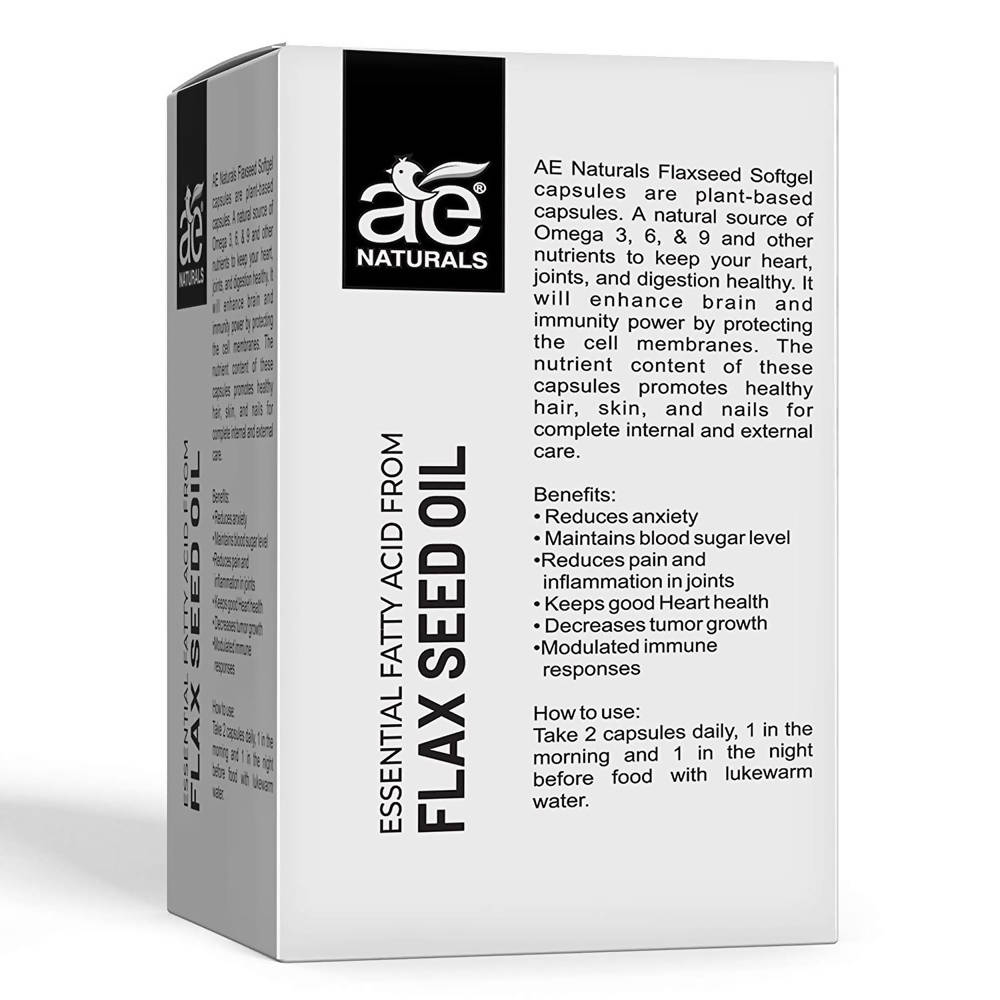 Ae Naturals Flax Seed Oil Soft Gel Capsules image 3
