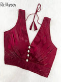 Fancy Party Wear Pleated Pattern Blouse image 9