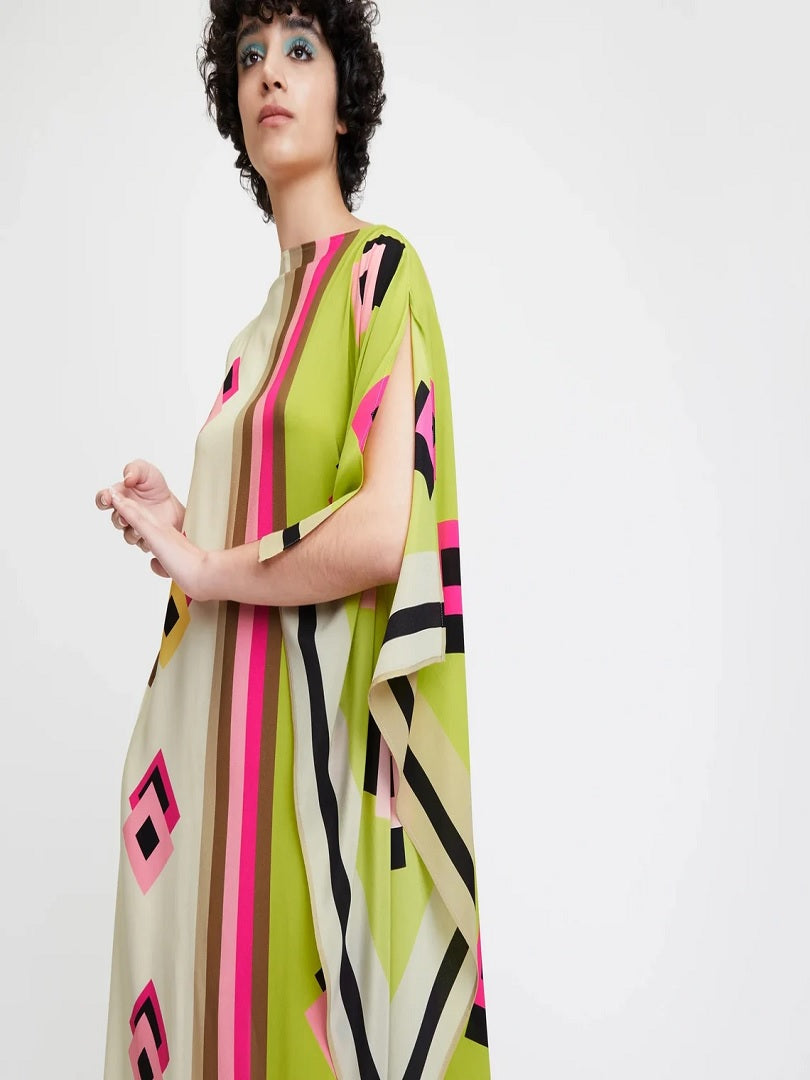 Women's French Moss Digital Printed Casual Wear Kaftans J5691 image 9
