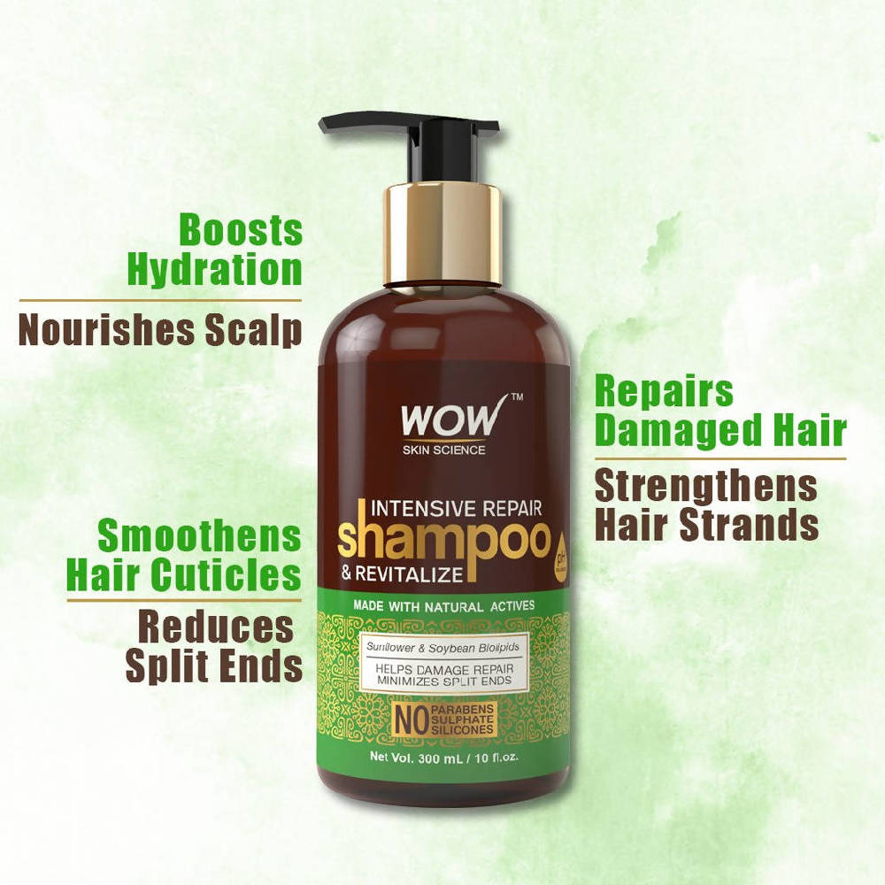 Wow Skin Science Intensive Repair Shampoo and Revitalize - 300 ml image 2