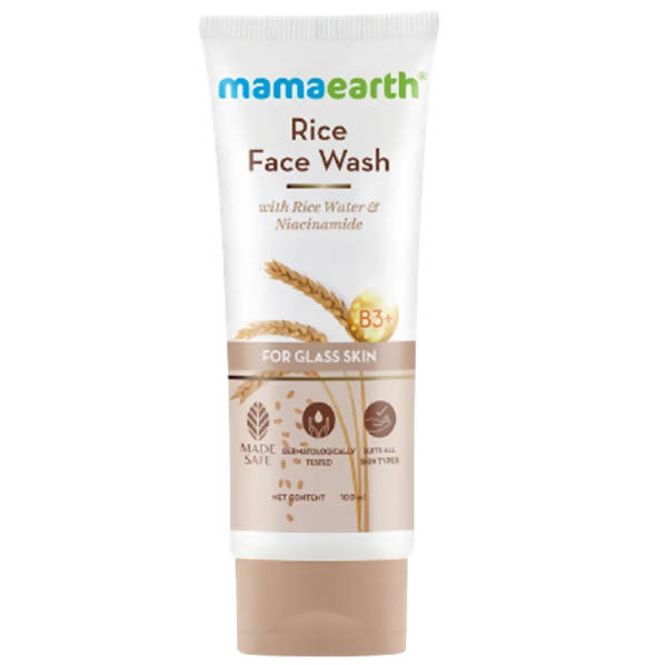 Mamaearth Rice Face Wash With Rice Water & Niacinamide - 100  ml image 1