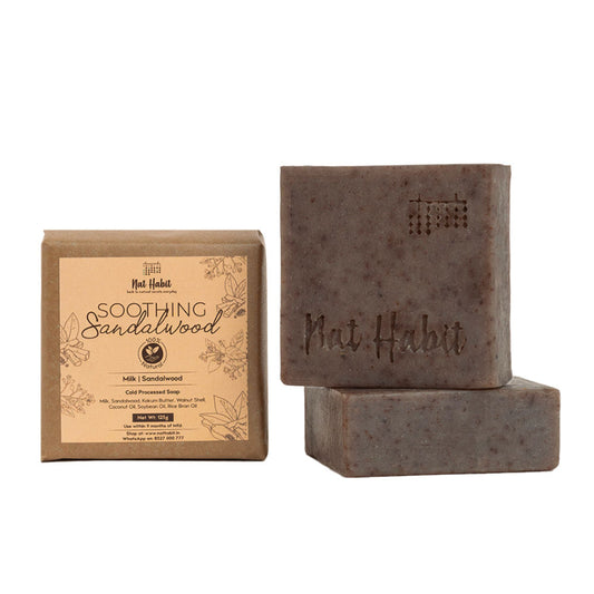 Nat Habit Cold Processed Soothing Sandalwood Soap image 1