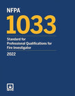 Book cover of NFPA 1033, Standard for Professional Qualifications for Fire