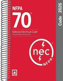 2026 NFPA 70 NEC Spiral-Bound Edition | Latest Electrical Code Handbook ISBN 9781455932214 Paperback bookcover – AVRBOOKS