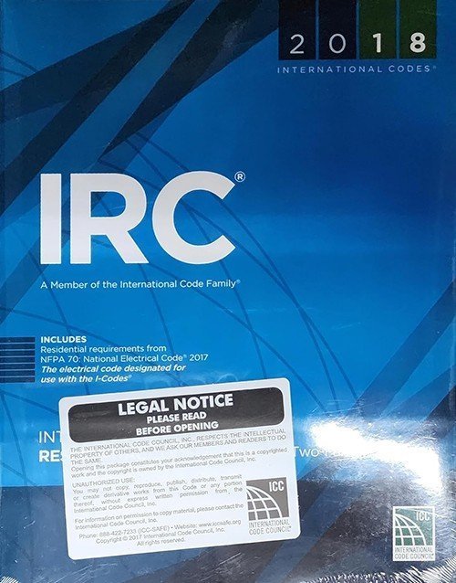 2018 International Residential Code (IRC Code Book): ISBN 9781609837372 ISBN 9781609837372 Paperback bookcover – AVRBOOKS