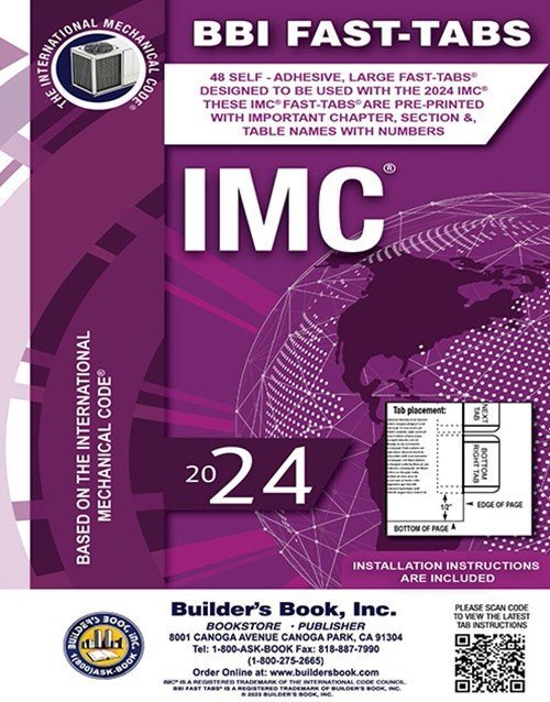 Book cover of 2024 International Mechanical Code (IMC) BBI Fast Tabs