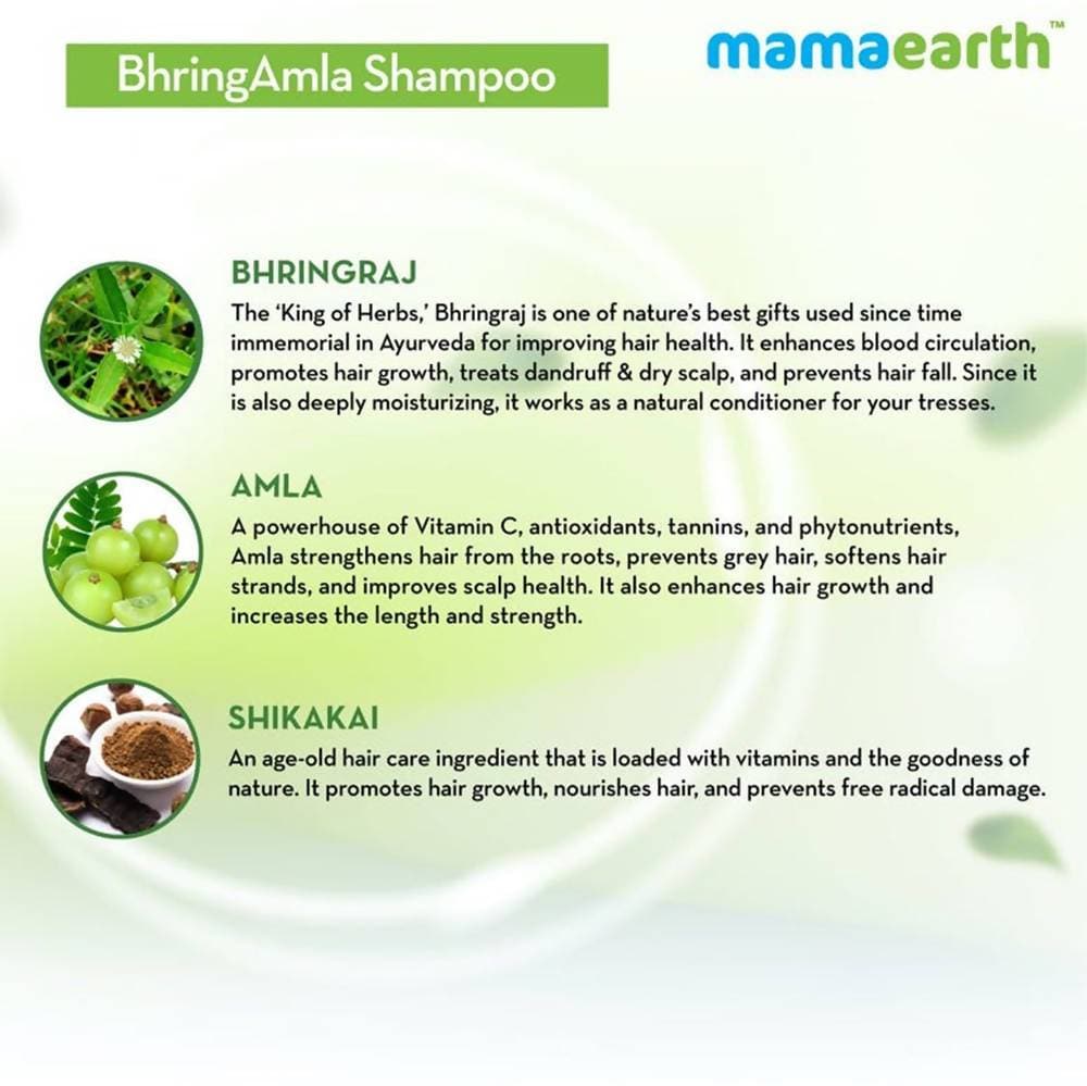 Mamaearth BhringAmla Shampoo with Bhringraj and Amla - 250ml image 3