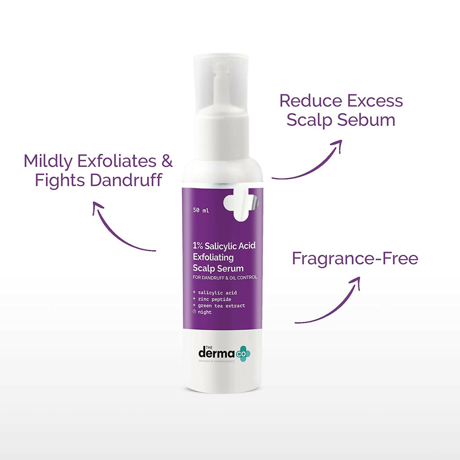 The Derma Co 1% Salicylic Acid Exfoliating Scalp Serum - 50 ml image 2