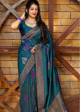 Soft Lichi Silk  Jacquard Border Saree image 9