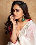 Pure Heavy Georgette With Digital Printed Saree With Blouse image 4