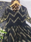 Fox Georgette With Embroidery Work With Full Sleeve Gown Bottom Dupatta image 9