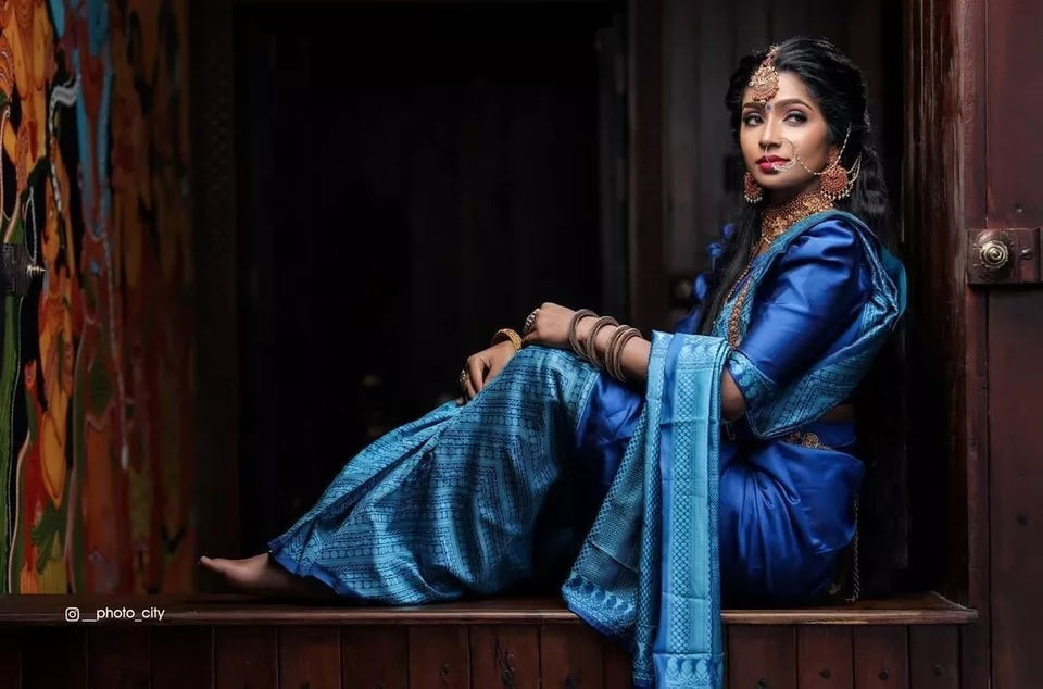 Soft Lichi Silk Jacquard Work Saree image 6