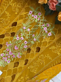 Mustard Faux Georgette Embroidery Work Salwar Kameez With Dupatta image 4