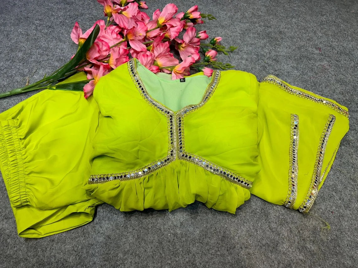 Georgette With Full Sleeves Long Gown Anarkali Dresses image 9