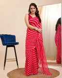 Georgette One Minute Ready To Wear Saree With Blouse image 9