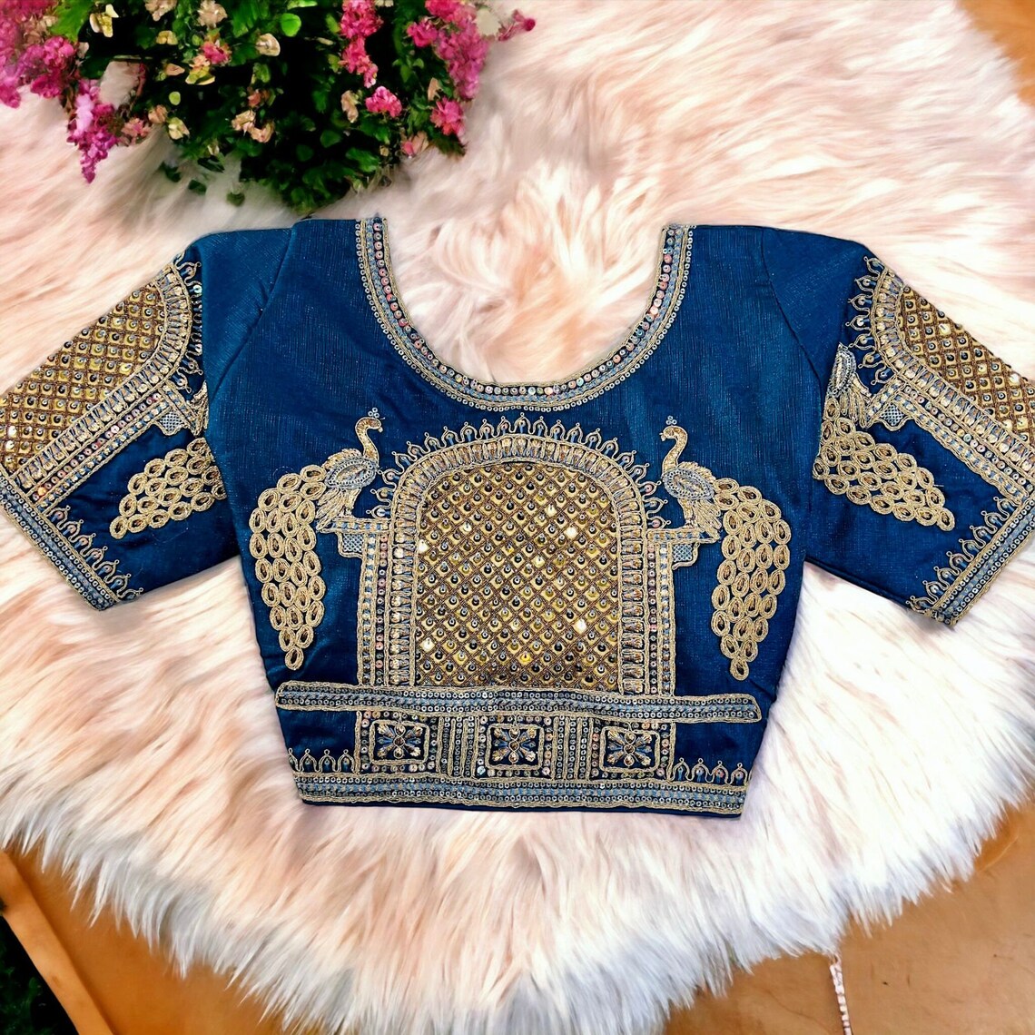 Silk Embroidery Work Blouse image 1