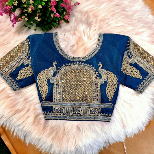 Silk Embroidery Work Blouse image 1