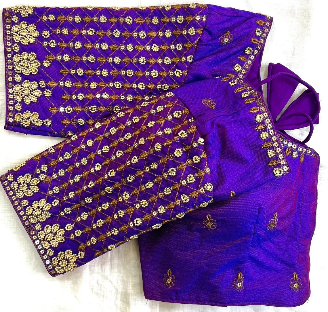 New & Khatli Work Fancy Blouse & Heavy Silk Blouse image 9