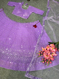Faux Georgette Sequence Embroidery Work  Lehenga Choli With Dupatta image 9