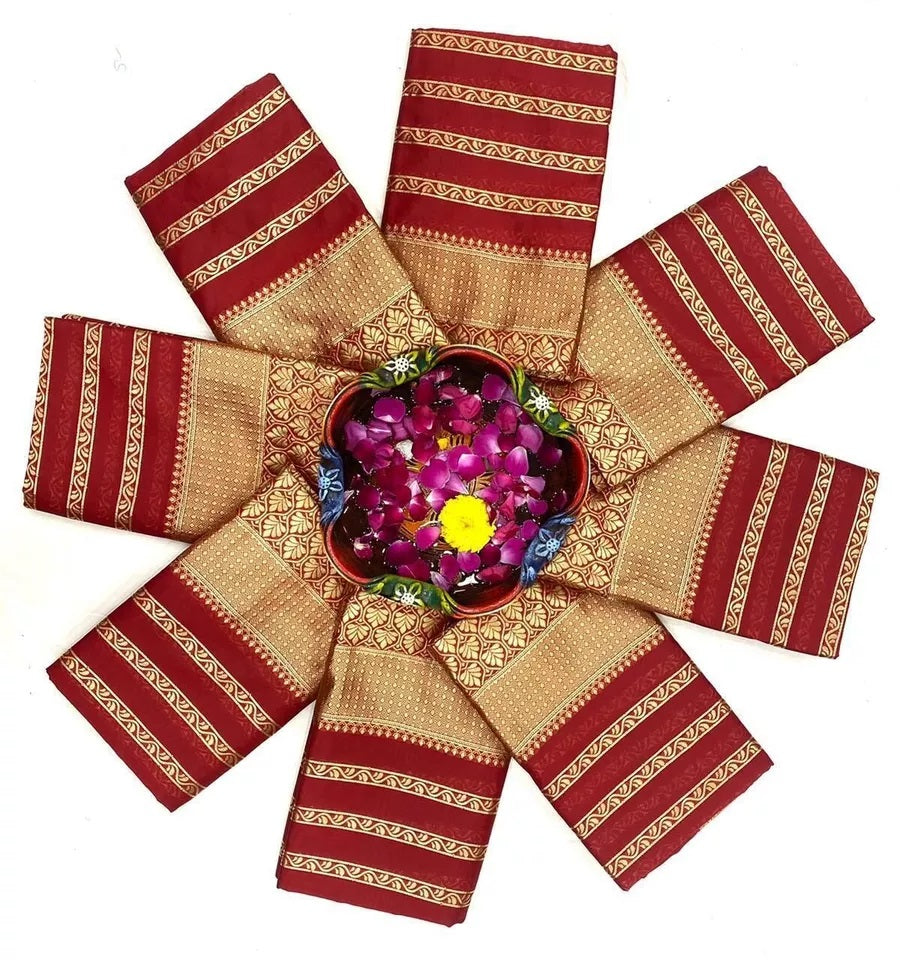 Soft Lichi Silk Saree,Indian Party Wear Sari With Blouse image 9