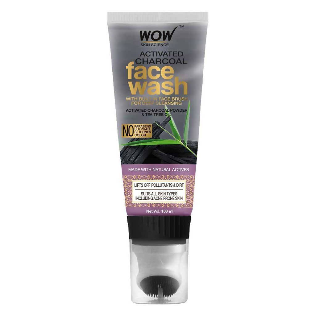Wow Skin Science Activated Charcoal Face Wash Gel - 100 gms image 1