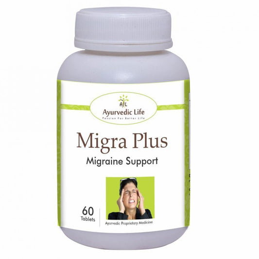 Ayurvedic Life Migraine supplement – Migra plus – 60 tablet Pack of 2 image 1