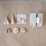 Ecru Cube Rakhi Pouch | Gift Hamper image 1