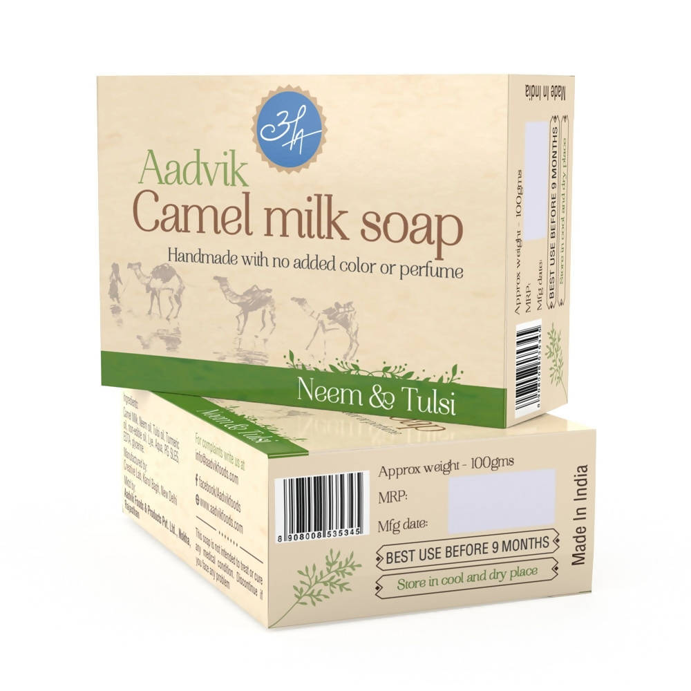 Aadvik Camel Milk Soap With Neem & Tulsi image 3