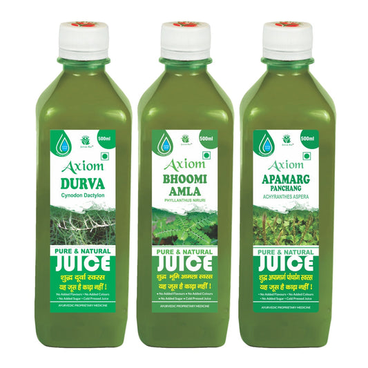 Axiom Acidity Combo of (Durva Juice+ Bhoomi Amla Juice + Apamarg Juice) image 1