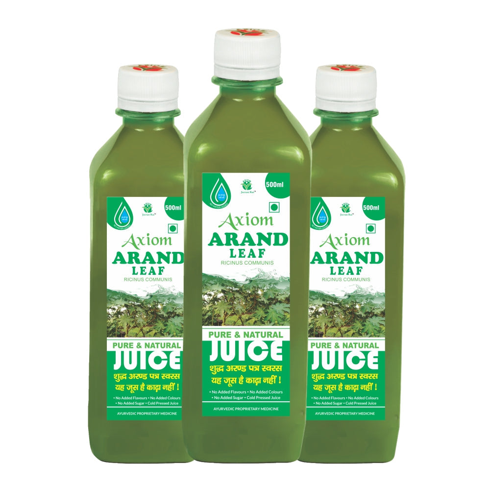 Axiom Arand Leaf Swaras – 500ml (Pack of 3) | Natural Herbal Extract image 1