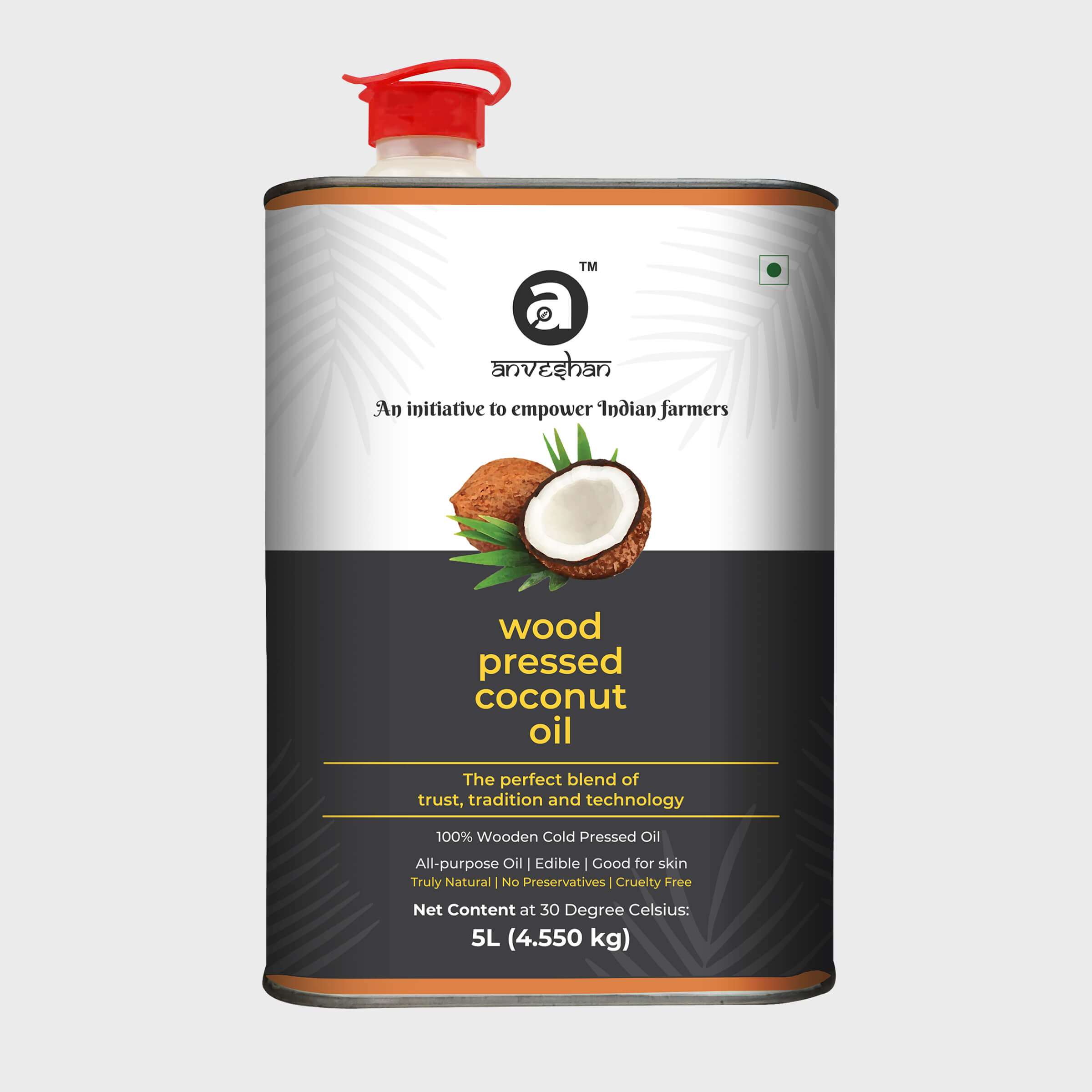 Anveshan Wood Cold Pressed Coconut Oil image 3