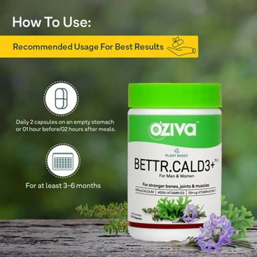 OZiva Plant Based Bettr.CalD3+ Capsules For Men And Women image 2