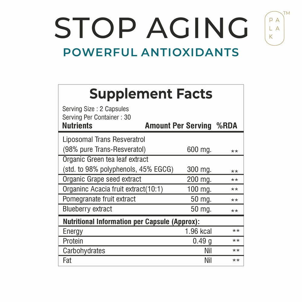 Palak Notes Stop Aging Capsules - 60 Tablets image 3
