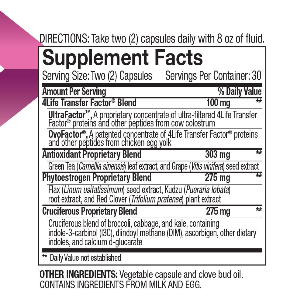 4Life Transfer Factor Belle Vie: Female Wellness & Immune Support (60 Capsules) image 3