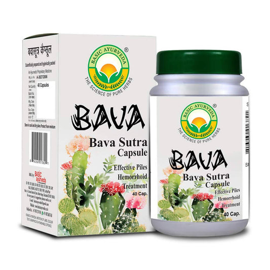 Basic Ayurveda Bava Sutra Capsules - 40 Capsules image 1