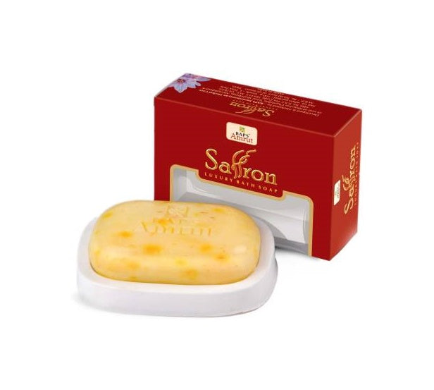 Baps Amrut Saffron Luxury Bath Soap - 100 gms image 4