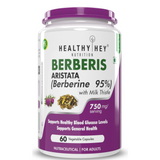 Healthyhey Berberis Berberine 95% with Milk Thistle - 60 Vegetable Capsules image 1