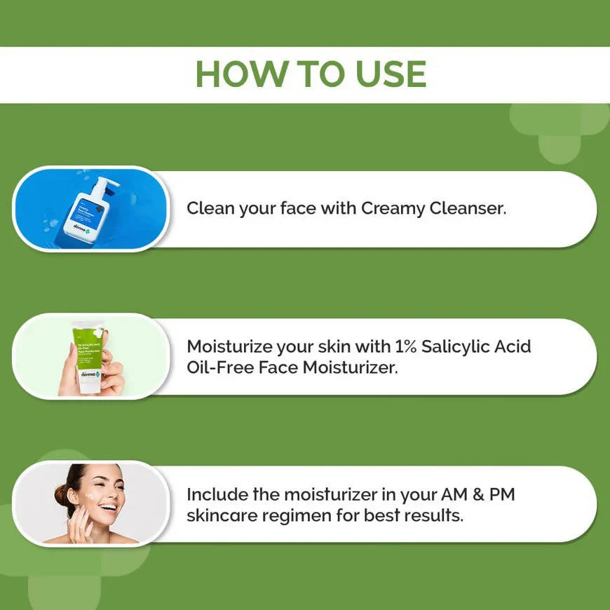 The Derma Co 1% Salicylic Acid Oil-Free Moisturizer For Active Acne - 50 gms image 2